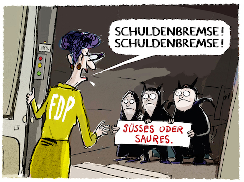 Cartoon: Halloween... (medium) by markus-grolik tagged halloween,kinder,zukunft,ampel,deutschland,schuldenbremse,finanzminister,lindner,fdp,sparen,schulden,investitionen,finanzen,wirtschaft,inflation,schulen,kita,halloween,kinder,zukunft,ampel,deutschland,schuldenbremse,finanzminister,lindner,fdp,sparen,schulden,investitionen,finanzen,wirtschaft,inflation,schulen,kita