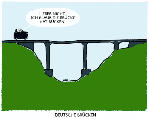 Cartoon: Im Modernisierungsstau... (medium) by markus-grolik tagged deutscland,autobahnbruecken,bruecken,renovierung,modernisierung,auto,verkehr,lkw,gueterverkehr,suvs,deutscland,autobahnbruecken,bruecken,renovierung,modernisierung,auto,verkehr,lkw,gueterverkehr,suvs