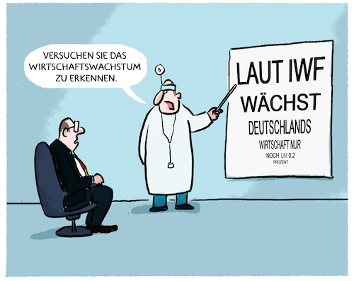 Cartoon: IWF-Konjunktur-Prognose (medium) by markus-grolik tagged g7,iwf,wirtschaftsprognose,wirtschaftswachstum,deutschland,konjunktur,g7,iwf,wirtschaftsprognose,wirtschaftswachstum,deutschland,konjunktur