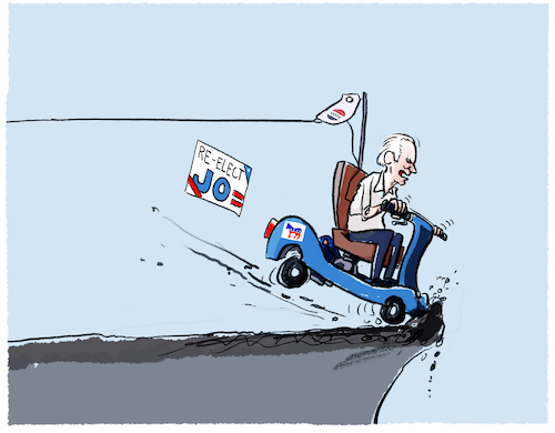 Cartoon: Joe Biden (medium) by markus-grolik tagged joe,biden,trump,demkraten,nato,usa,wahlkampf,tv,duell,alter,demenz,joe,biden,trump,demkraten,nato,usa,wahlkampf,tv,duell,alter,demenz