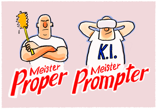 Cartoon: K.I.-Prompting.... (medium) by markus-grolik tagged ki,digitalisierung,künstliche,intelligenz,digitalsierung,chatgpt,open,ai,deepseek,meister,proper,hausarbeit,alltag,haushalt,ki,digitalisierung,künstliche,intelligenz,digitalsierung,chatgpt,open,ai,deepseek,meister,proper,hausarbeit,alltag,haushalt