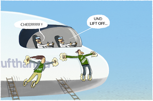 Cartoon: Klimaprotest.. (medium) by markus-grolik tagged klimakleber,klimaproteste,klimawandel,flughafen,lufthansa,flugverkehr,co2,flugbenzin,last,generation,erderhitzung,fossile,enegrie,öl,gas,flgzeuge,billigflüge,klimakleber,klimaproteste,klimawandel,flughafen,lufthansa,flugverkehr,co2,flugbenzin,last,generation,erderhitzung,fossile,enegrie,öl,gas,flgzeuge,billigflüge