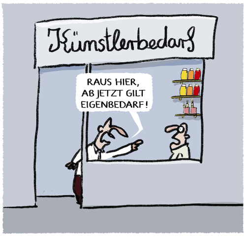 Cartoon: Kunst und Kultur... (medium) by markus-grolik tagged kunst,kultur,kuenstler,kleinkunst,etat,kulturfoerderung,streichung,bedarf,miete,eigenbedarf,atelier,kunst,kultur,kuenstler,kleinkunst,etat,kulturfoerderung,streichung,bedarf,miete,eigenbedarf,atelier