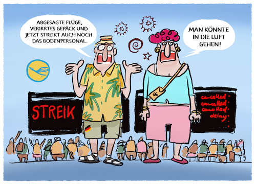 Cartoon: Lass deinen Ärger fliegen.. (medium) by markus-grolik tagged streik,flugchaos,bodenpersonal,flughafen,lufthansa,flugabsagen,gepaeck,urlaub,ferien,flugreisende,fluege,streik,flugchaos,bodenpersonal,flughafen,lufthansa,flugabsagen,gepaeck,urlaub,ferien,flugreisende,fluege