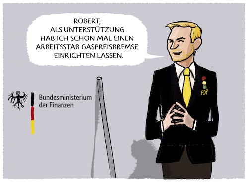 Cartoon: Lindner und Habeck (medium) by markus-grolik tagged habeck,lindner,gruene,fdp,finanzminister,schuldenbremse,gas,gaspreise,gasumlage,uniper,steuer,doppelbesteuerung,insolvenz,verstaatlichung,ampel,habeck,lindner,gruene,fdp,finanzminister,schuldenbremse,gas,gaspreise,gasumlage,uniper,steuer,doppelbesteuerung,insolvenz,verstaatlichung,ampel