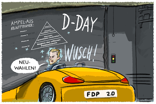 Cartoon: Lindners letzte Ausfahrt... (medium) by markus-grolik tagged finanzminister,lindner,fdp,ampel,aus,deutschand,generalsekretaer,ruecktritt,neuwahlen,ausstiegsstrategie,ablauf,pyramide,porsche,buschmann,liberale,finanzminister,lindner,fdp,ampel,aus,deutschand,generalsekretaer,ruecktritt,neuwahlen,ausstiegsstrategie,ablauf,pyramide,porsche,buschmann,liberale