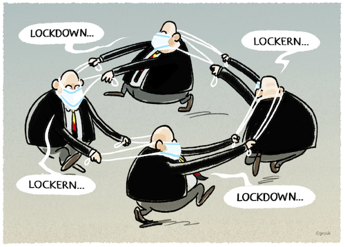 Cartoon: Lockerungsübungen... (medium) by markus-grolik tagged kreis,drehen,lockern,hetze,mundschutz,corona,lockdown,lockerung,wirtschaft,altmaier,merkel,bund,länder,einzelhandel,kultur,kreis,drehen,lockern,hetze,mundschutz,corona,lockdown,lockerung,wirtschaft,altmaier,merkel,bund,länder,einzelhandel,kultur