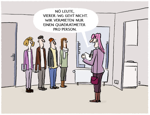 Cartoon: Mietwahnsinn... (medium) by markus-grolik tagged wohnung,wohnen,markt,suche,wohnungssuche,wohngemeinschaft,miete,wohnungsmarkt,mietwucher,wg,studenten,wohnraum,mietpreise,wohnung,wohnen,markt,suche,wohnungssuche,wohngemeinschaft,miete,wohnungsmarkt,mietwucher,wg,studenten,wohnraum,mietpreise