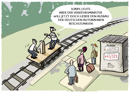 Cartoon: Neuer Ampelstreit bahnt sich an (medium) by markus-grolik tagged ampel,wissing,fdp,verkehrsminister,gruene,spd,verkehrswende,auto,bahn,autobahn,schienennetz,strasse,lindner,finanzen,finanzminister,schiene,ampel,wissing,fdp,verkehrsminister,gruene,spd,verkehrswende,auto,bahn,autobahn,schienennetz,strasse,lindner,finanzen,finanzminister,schiene