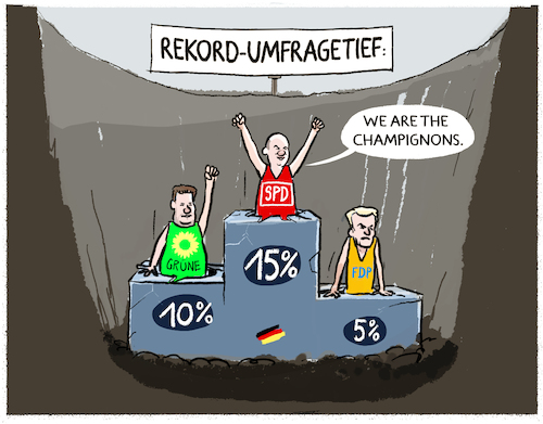 Cartoon: Neues aus dem Umfragekeller (medium) by markus-grolik tagged umfragekeller,umfrageloch,umfrage,umfragetief,ampel,deutschland,regierung,spd,fdp,gruene,scholz,bundesreguerung,bundeskanzler,bevoelkerung,umfragekeller,umfrageloch,umfrage,umfragetief,ampel,deutschland,regierung,spd,fdp,gruene,scholz,bundesreguerung,bundeskanzler,bevoelkerung