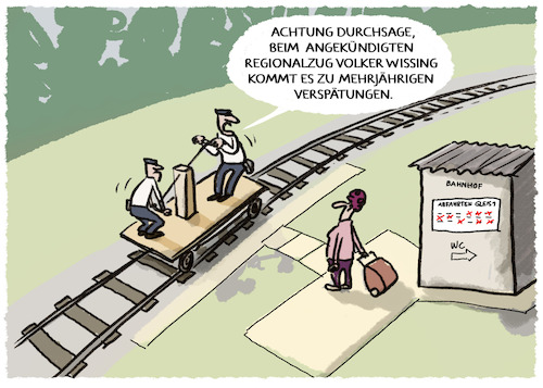 Cartoon: Pampa-Train-Spotting.. (medium) by markus-grolik tagged deutsche,bahn,versprechungen,volker,wissing,verkehrsminister,regionalverkehr,zug,auto,verkehrswende,schienennetz,deutschland,bahnkunden,deutsche,bahn,versprechungen,volker,wissing,verkehrsminister,regionalverkehr,zug,auto,verkehrswende,schienennetz,deutschland,bahnkunden