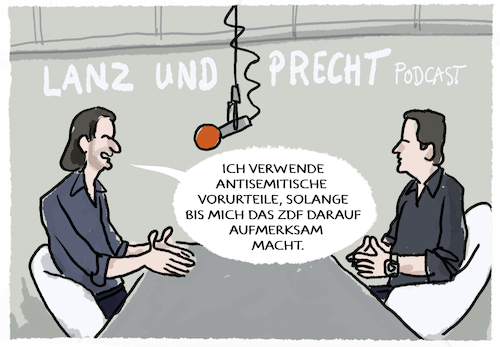 Cartoon: Precht erklärt sich... (medium) by markus-grolik tagged tv,philosoph,precht,podcast,lanz,zdf,antisemitismus,vorurteile,stereotypen,tv,philosoph,precht,podcast,lanz,zdf,antisemitismus,vorurteile,stereotypen