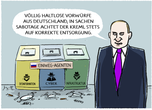 Cartoon: Putin... (medium) by markus-grolik tagged einweg,agenten,entsorgung,deutschland,putin,russland,sabotage,attentate,kreml,hybride,krieg,wegwerfagenten,einweg,agenten,entsorgung,deutschland,putin,russland,sabotage,attentate,kreml,hybride,krieg,wegwerfagenten