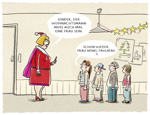 Cartoon: ...Rollenspiele... (medium) by markus-grolik tagged weihnachten,gender,weihnachtsfrau,weihnachtsmann,xmas,bescherung,heilig,abend,rollen,geschlechterrollen,feminismus,gleichberechtigung,nikolaus,santa,claus,geschlechter,mann,frau,weihnachten,gender,weihnachtsfrau,weihnachtsmann,xmas,bescherung,heilig,abend,rollen,geschlechterrollen,feminismus,gleichberechtigung,nikolaus,santa,claus,geschlechter,mann,frau