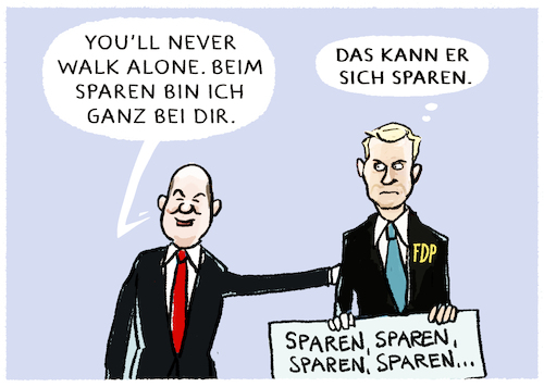 Scholz und Lindner walken...