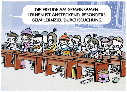 Cartoon: Schulpflicht... (medium) by markus-grolik tagged schulen,stosslueften,pandemie,lernen,hausaufgaben,luftfilter,klassenzimmer,schueler,lehrer,delta,ansteckung,corona,grippe,erkaeltungszeit,durchseuchung,schulen,stosslueften,pandemie,lernen,hausaufgaben,luftfilter,klassenzimmer,schueler,lehrer,delta,ansteckung,corona,grippe,erkaeltungszeit,durchseuchung