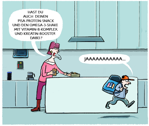 Cartoon: Schulstart mit Supplements... (medium) by markus-grolik tagged schulstart,schule,schulbeginn,pisa,schueler,leistung,eltern,stress,supplements,longevity,morgenroutine,duetschland,bildung,grundschule,schulsystem,mutter,mütter,ehrgeiz,erziehung,schulstart,schule,schulbeginn,pisa,schueler,leistung,eltern,stress,supplements,longevity,morgenroutine,duetschland,bildung,grundschule,schulsystem,mutter,mütter,ehrgeiz,erziehung