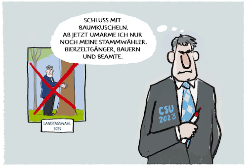 Cartoon: Söder... (medium) by markus-grolik tagged soeder,bayern,banz,csu,landtagswahl,2023,gruene,stammwaehler,beamte,bauern,bierzeltgaenger,soeder,bayern,banz,csu,landtagswahl,2023,gruene,stammwaehler,beamte,bauern,bierzeltgaenger