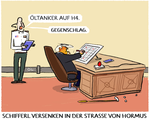 Cartoon: Strasse von Hormus (medium) by markus-grolik tagged strasse,von,hormus,usa,us,trump,iran,krieg,oel,oelhandel,dohnen,minen,tanker,oeltanker,militaer,strasse,von,hormus,usa,us,trump,iran,krieg,oel,oelhandel,dohnen,minen,tanker,oeltanker,militaer