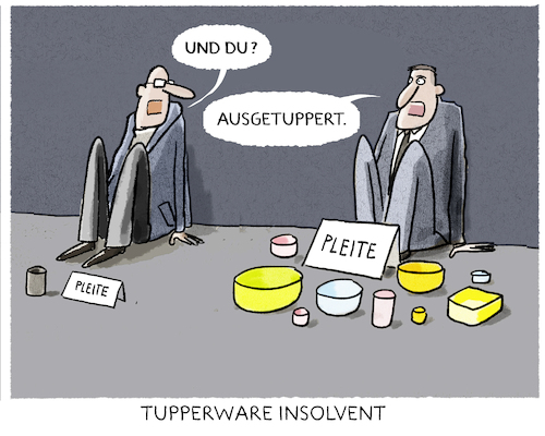 Cartoon: Tupperware-Pleite... (medium) by markus-grolik tagged tupperware,pleite,insolvenz,plastik,wirtschaft,tupperware,pleite,insolvenz,plastik,wirtschaft