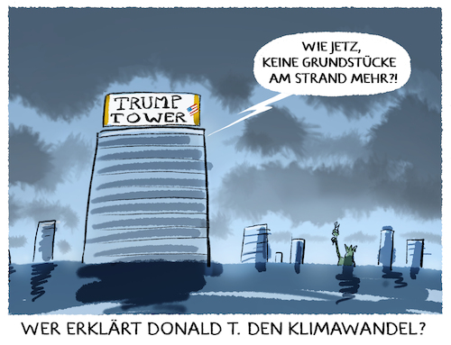 Cartoon: US-Klimaleugner Nr. 1 (medium) by markus-grolik tagged donald,trump,klimawandel,grundstuecke,am,strand,klimakrise,erderwaermung,fluechtlingswelle,usa,co2,china,klimaleugner,us,praesident,republikaner,donald,trump,klimawandel,grundstuecke,am,strand,klimakrise,erderwaermung,fluechtlingswelle,usa,co2,china,klimaleugner,us,praesident,republikaner