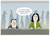 Cartoon: Anbaggern... (small) by markus-grolik tagged schwarz,gruen,cdu,csu,gruene,laschet,baerbock,umfragewerte,bundestagswahlkampf,koalition,annaeherungsversuch