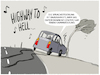 Cartoon: Autonomes Fahren... (small) by markus-grolik tagged assistenzsystem,auto,autonom,software,entertainment,highway