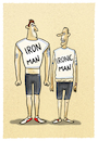 Cartoon: ...Ausdauersport... (small) by markus-grolik tagged ironman,sport,triaathlon,hawai,extremsport,mann,männerbild,gender,body