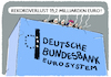 Cartoon: Bundesbank in der Krise... (small) by markus-grolik tagged deutschland,bundesbank,krise,finanzen,verlust,zinsen,ezb