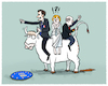 Cartoon: Emmanuel und Olaf... (small) by markus-grolik tagged deutschland,bundeskanzler,scholz,macron,frankreich,staatsbesuch,europa,paris,berlin,achse,eu,europawahl