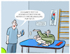 Cartoon: Gesundheitsreform... (small) by markus-grolik tagged gesundheitssystem,gesundheitsministerin,warken,reformen,kassenpatienten,krankenkasse,leistungen,streichungen,patienten,reha,medizinphysiotherapie