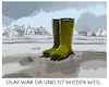 Cartoon: Hochwasser .. (small) by markus-grolik tagged hochwasser,politiker,gummistiefel,bund,hilfen,zusagen,flut,starkregen,ueberschwemmungen,bayern,baden,wuertenberg,bundeskanzler,klimaschutz,ampel