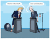 Cartoon: TV-Duell (small) by markus-grolik tagged biden,trump,usa,wahlkampf,tv,duell,wahl,praesident,praesidentschaft