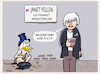 Cartoon: US-Schulden.. (small) by markus-grolik tagged usa,schulden,wirtschaft,pleite,geld,janet,yellen,finanzministerin,biden,steuern,demokraten