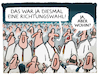 Cartoon: Verpeilt... (small) by markus-grolik tagged deutschland,bundestagswahl,wahl,wahlergebnis,waehler,mehrheit,koalition
