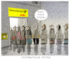Cartoon: ...Warteschleife... (small) by markus-grolik tagged post warteschlange paketdienste dhl fake news infopaket winter weihnachten online business zalando amazon
