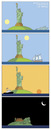 Cartoon: Liberty (small) by Juan Carlos Partidas tagged statue liberty art libertad estatua new york shift night island sea job tired rest sleep
