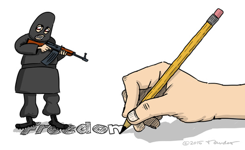 Cartoon: Terror (medium) by Mandor tagged hebdo,charlie