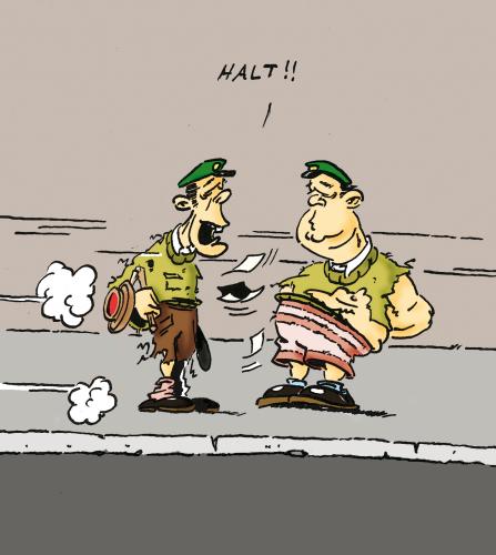 Cartoon: grüne männchen (medium) by virtualnick tagged police,racer