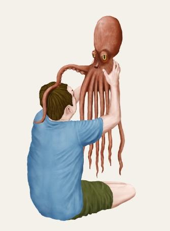 Cartoon: The octopus raises it. (medium) by seishiro tagged art