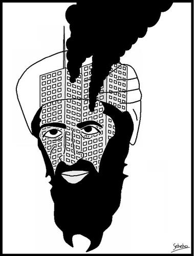 Cartoon: Osama bin Laden (medium) by Thamalakane tagged osama,bin,laden,twin,towers