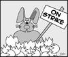 Cartoon: strike 3 (small) by Thamalakane tagged strike botswana easter bunny