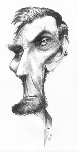 Cartoon: Abe Lincoln (medium) by ricearaujo tagged president,usa,abe,lincoln,abraham