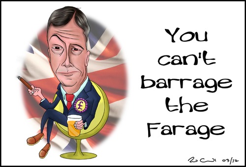 Cartoon: NigelFarageUKIP (medium) by eldiablo tagged nigel,farage,ukip,cartoon,european,elections,politician,britan