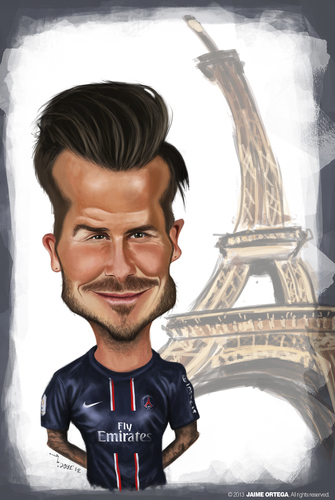 David Beckham de jaime ortega | Deporte Cartoon | TOONPOOL