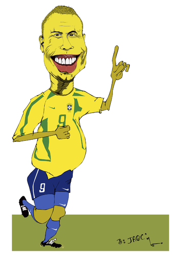 Cartoon: Ronaldo el 9 (medium) by jaime ortega tagged ronaldo,el,brazil,futbol,soccer,jugador,futbolista