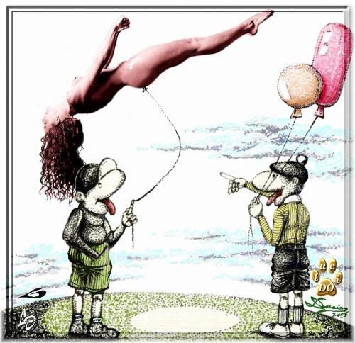 Cartoon: balloons (medium) by LuciD tagged lucido