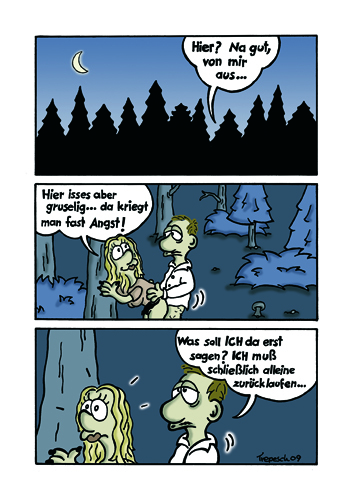 Cartoon: A Walk In The Wald (medium) by Marcus Trepesch tagged forest,disgusting,cartoon,funny,funnies