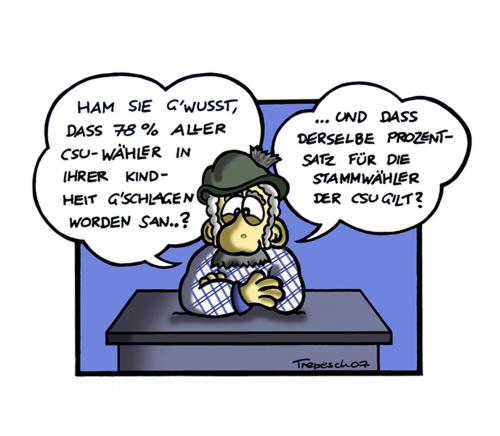 Cartoon: CSU-Mitglieder (medium) by Marcus Trepesch tagged politics,bavarian,german,culture