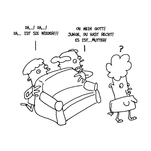 Cartoon: Mutter - das unbekannte Wesen (medium) by Ludwig tagged muttertag,mothers,day,mutter,familie